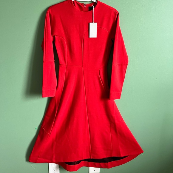 ✨COS NEVER WORN Red cocktail high-low dress✨ - Picture 4 of 8